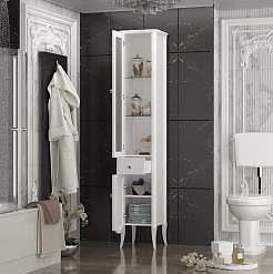 Opadiris Шкаф-пенал для ванной Брунелла 37.5 L белый матовый – фотография-3